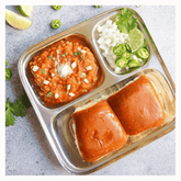 SS 3 Compartment  Pav Bhaji Plate